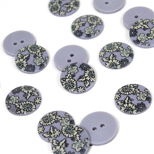 Liberty Button Lavender Gray - Various Sizes