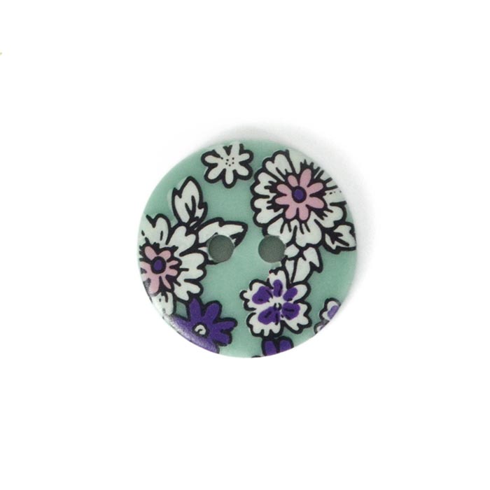 Bouton liberty vert antique - différentes tailles