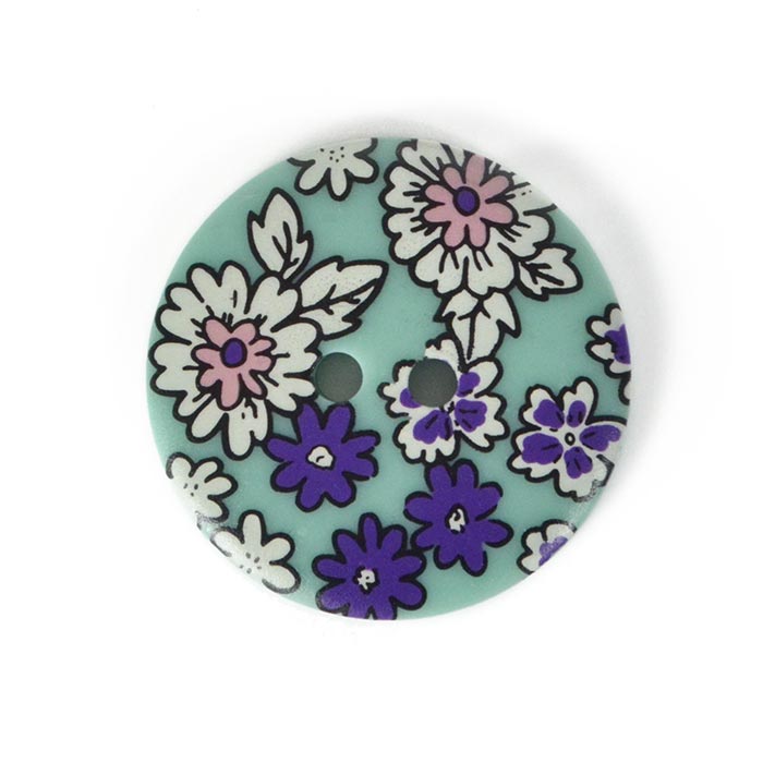 Bouton liberty vert antique - différentes tailles