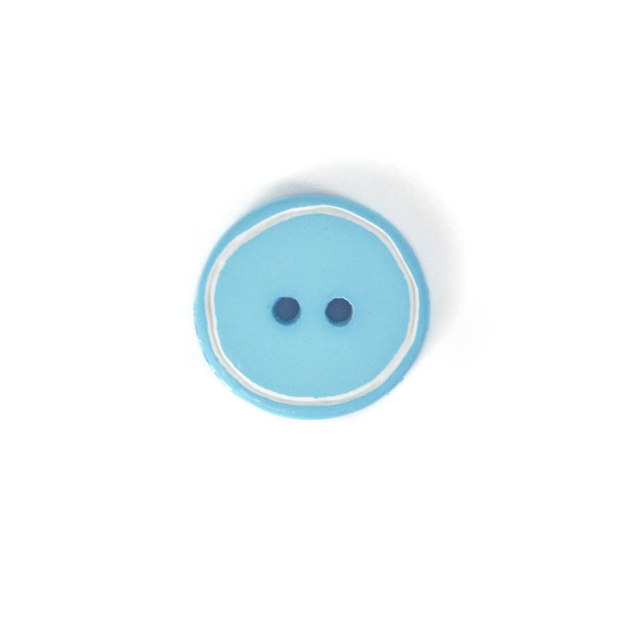 Bouton bordé bleu - différentes tailles