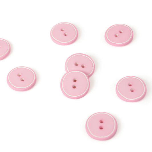 Cotton Candy Edged Button - Various Sizes