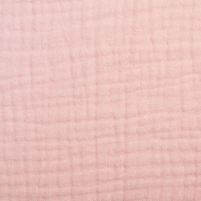 Double gaze gaufrée uni rose