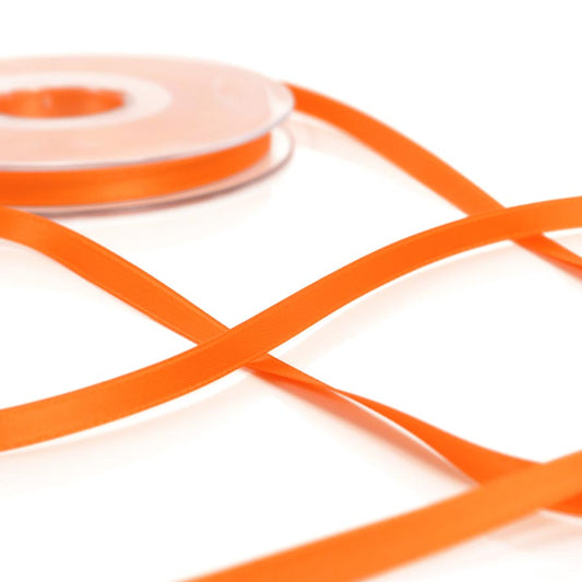 6mm Orange Double Satin Ribbon