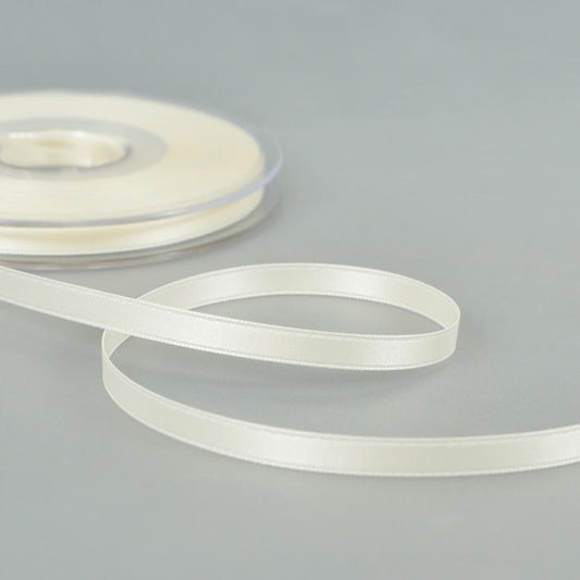 6mm ivory double satin ribbon