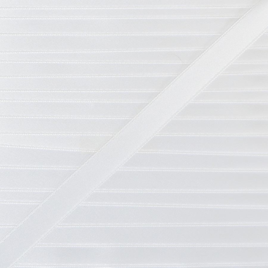 Ruban satiné blanc double 10mm