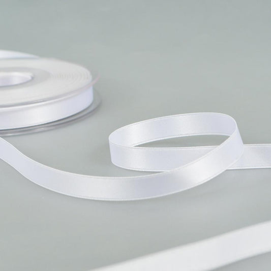 10mm white double satin ribbon