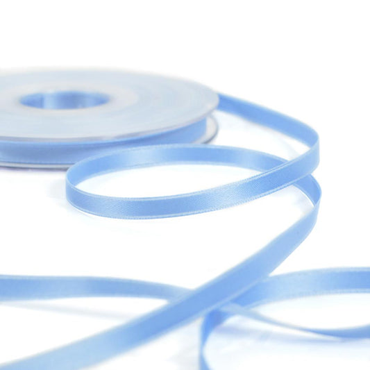 6mm Candy Blue Double Satin Ribbon