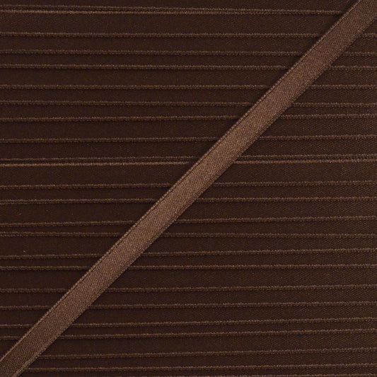 Double satin ribbon chocolate 6mm