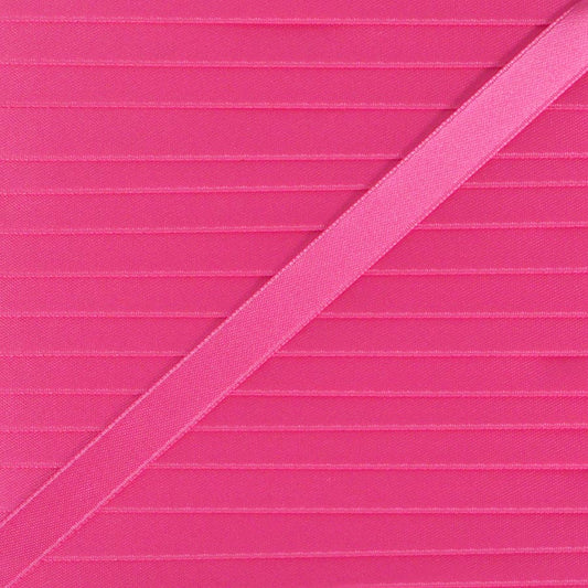 Fuchsia double satin ribbon 10mm