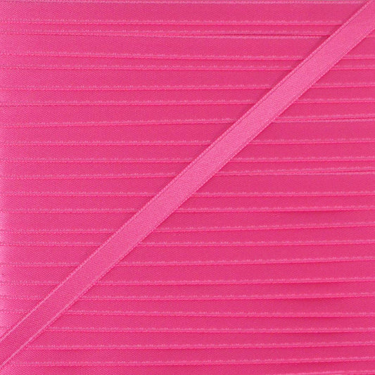 Fuchsia double satin ribbon 6mm