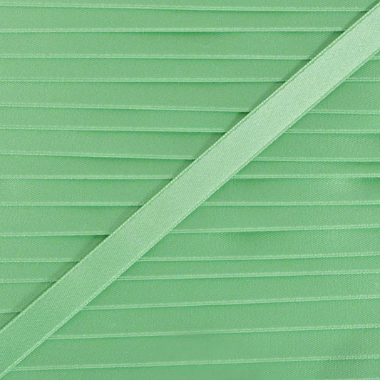 Double satin pistachio ribbon 10mm