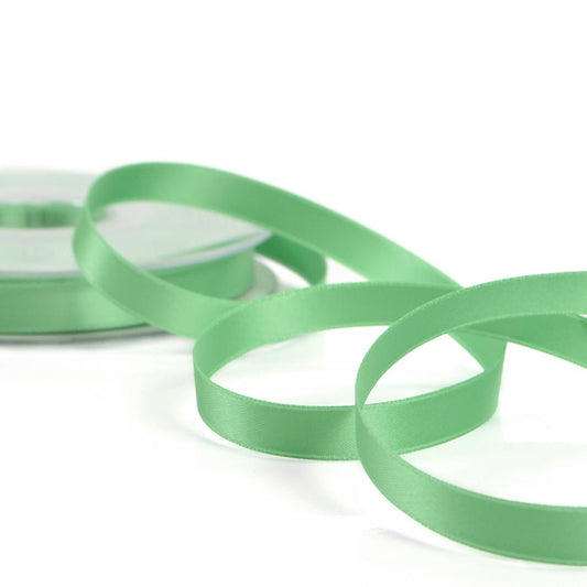 Double satin pistachio ribbon 10mm