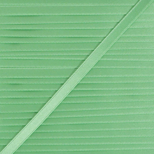 Double satin pistachio ribbon 6mm