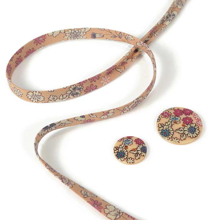 Bouton liberty jaune antique - différentes tailles
