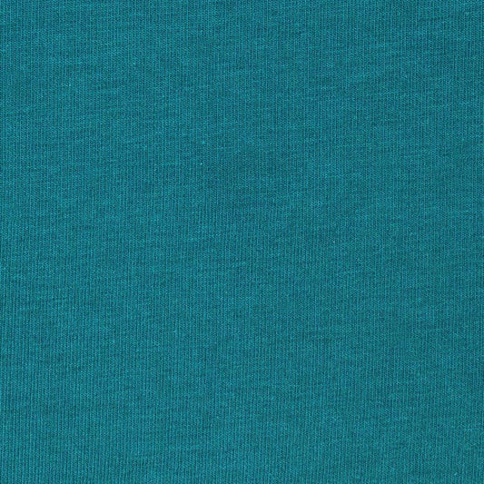 Jersey di cotone unito Pavone