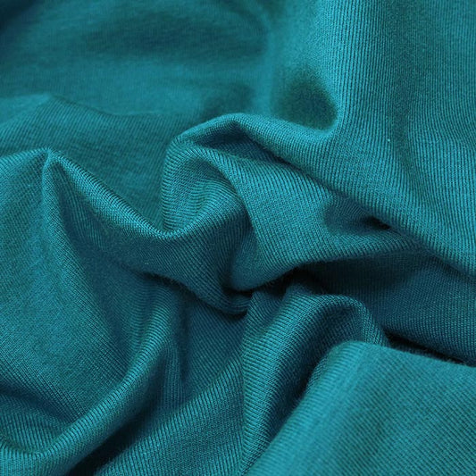 Jersey di cotone unito Pavone