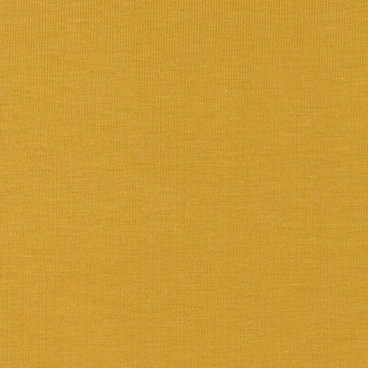 Jersey de coton uni moutarde