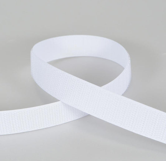 White Velcro tape, loop and hook