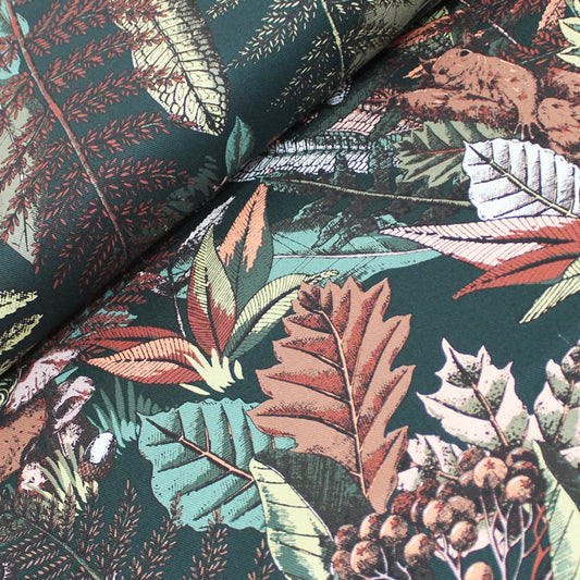 Autumn Joy, Forest River, gabardine in tela di cotone