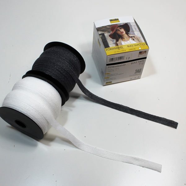 Formband, nastro sbieco, bianco/nero