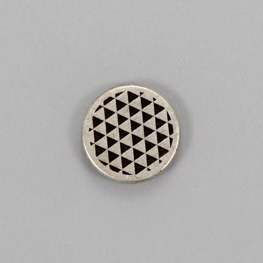 Geometric pattern metal button - various sizes