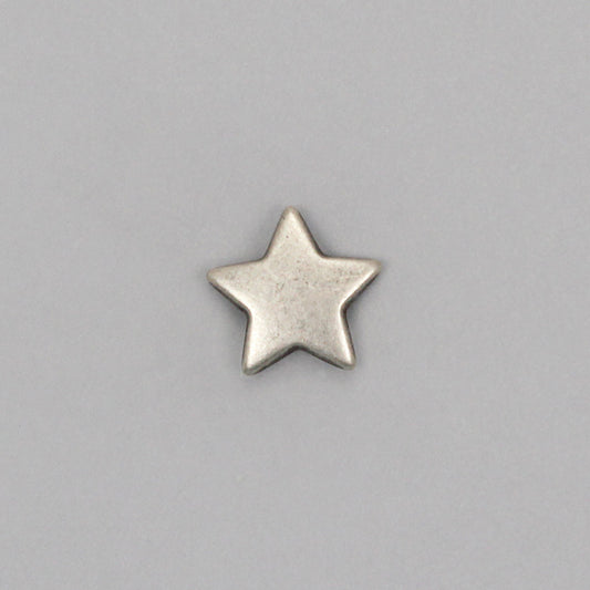 Antique Silver Star Button, 11mm