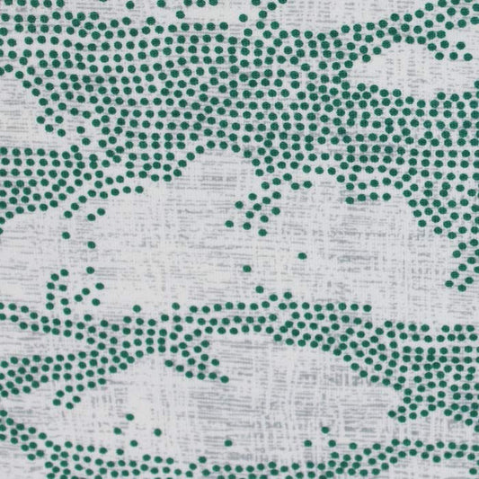 Clouds, Bianco e verde bosco, felpa garzata