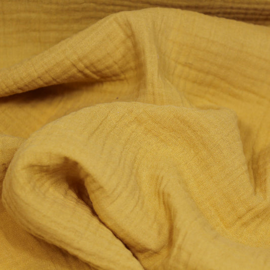 Doppia garza goffrata unito Senape