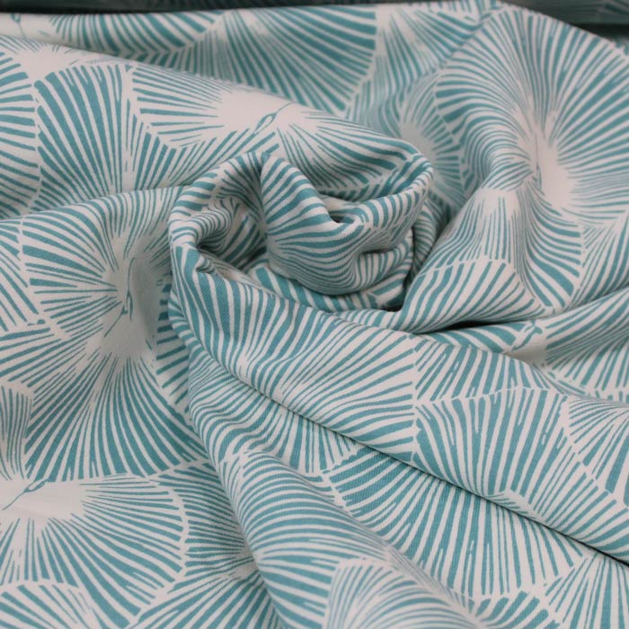 Fan Leaves, Bianco sale marino, felpa garzata