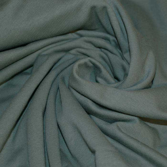 French terry, Verde salvia, felpa garzata