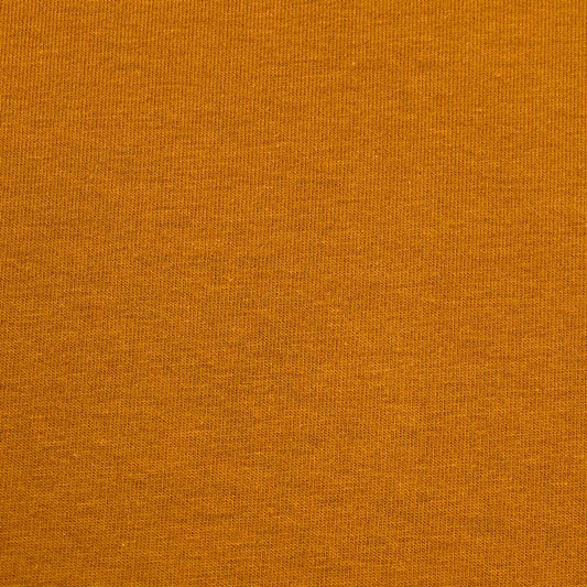 French terry, Senape caldo, felpa garzata