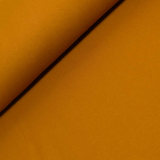 French terry, Senape caldo, felpa garzata