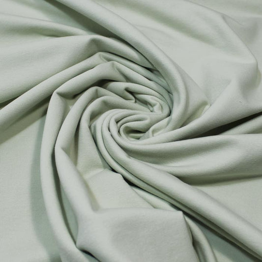 French terry, Fog green, felpa garzata