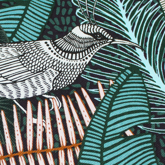 Foliage Song, Green, Gabardine in tela di cotone