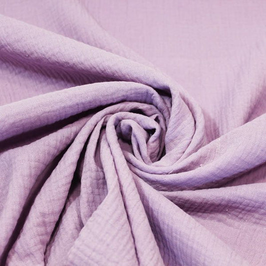 Double gaze gaufrée lilas
