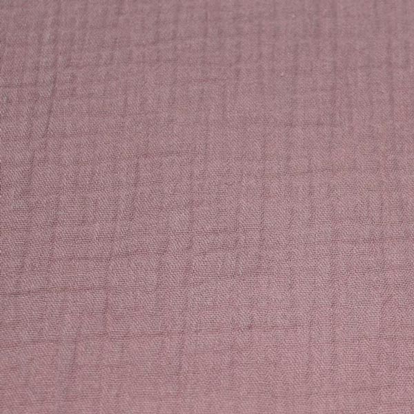 Double gaze gaufrée unie Rose Le