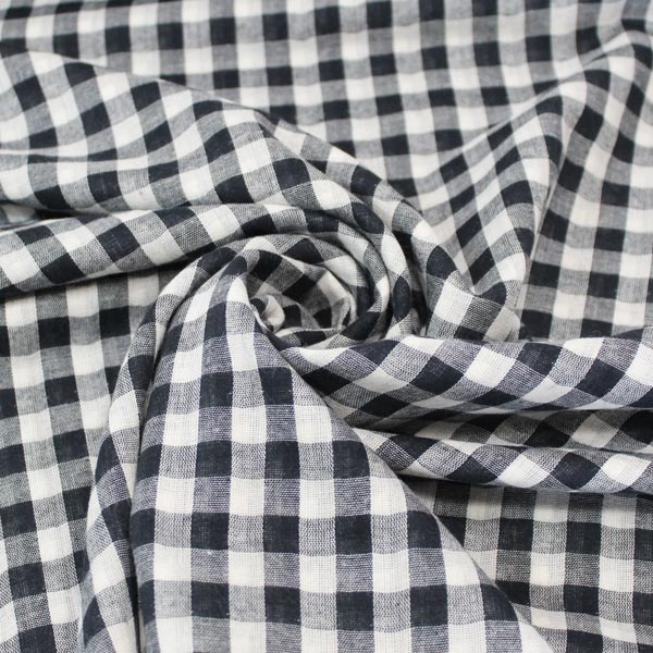 Vichy, double gaze vichy, bleu nuit
