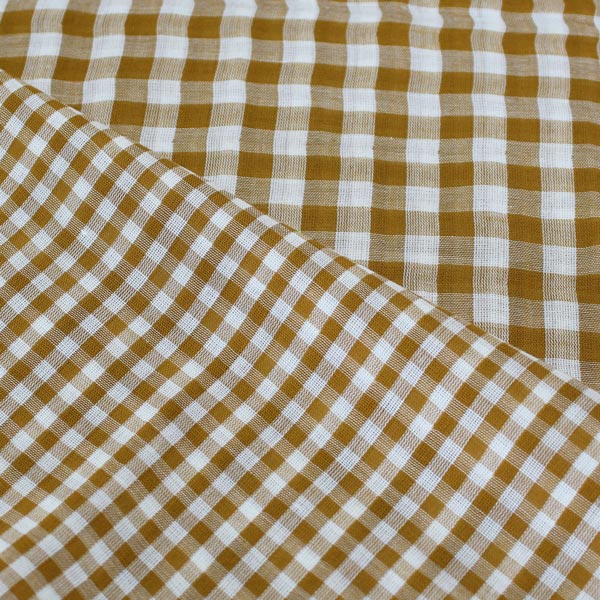 Vichy, double gaze vichy, ocre