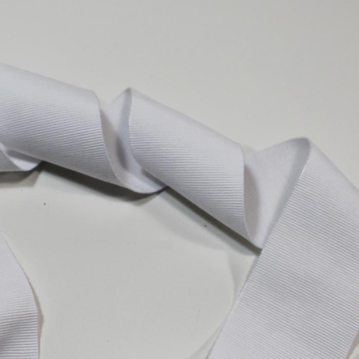 Ruban gros grain blanc, différentes tailles