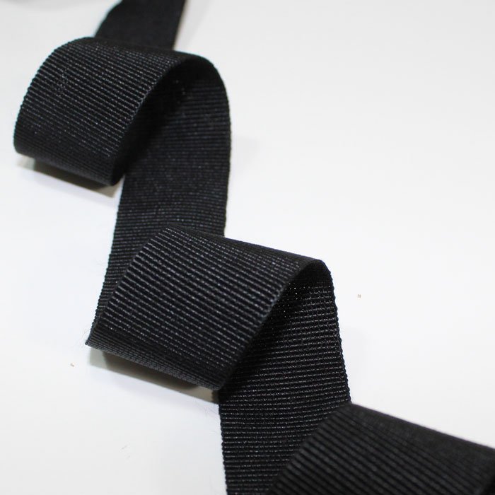 Nastro gros-grain nero, varie misure