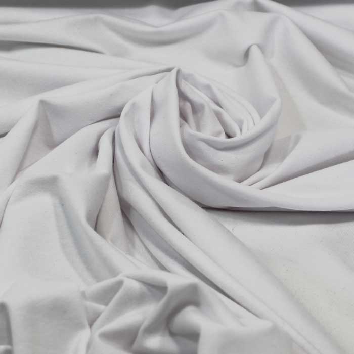 Jersey de coton uni blanc