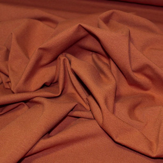 Jersey di cotone unito Ruggine