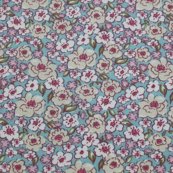 Fat quarter, Kalmia, Menthe, cotone francese