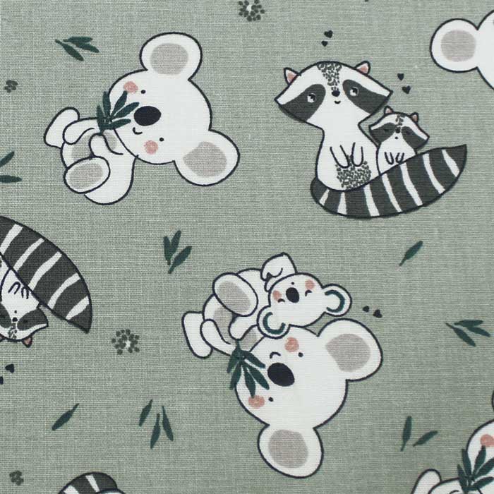 Fat quarter, Koaz, Kaki, coton français