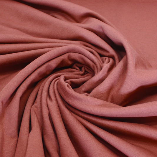 French Terry, Marron Acajou, polaire brossée