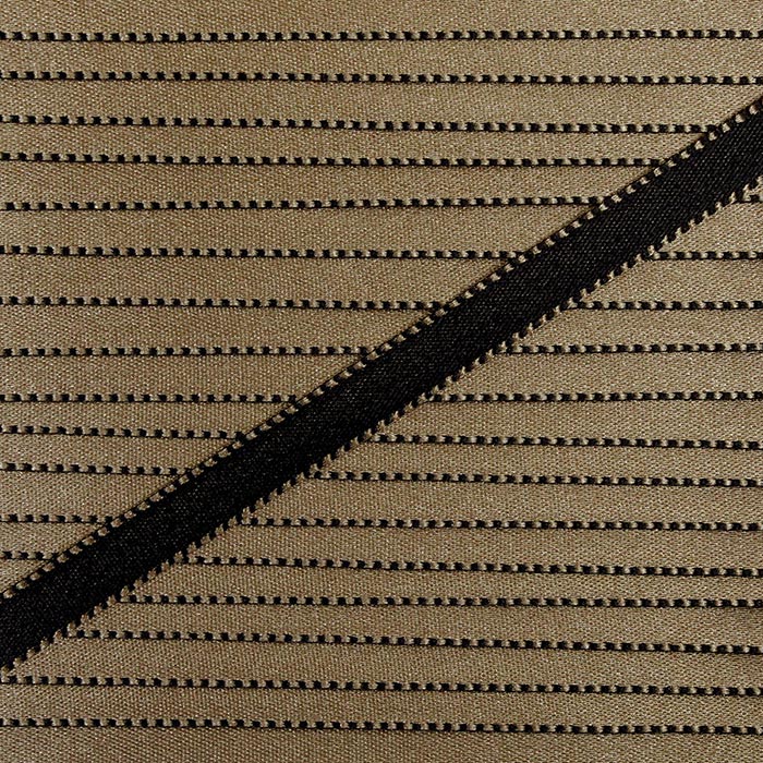 Nastro di satin bicolore nero e beige