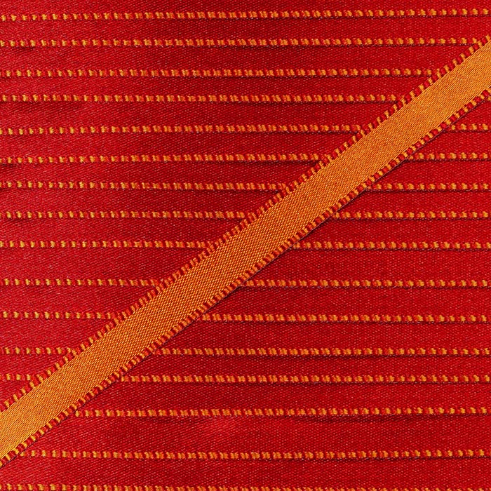 Nastro di satin bicolore rosso e arancione