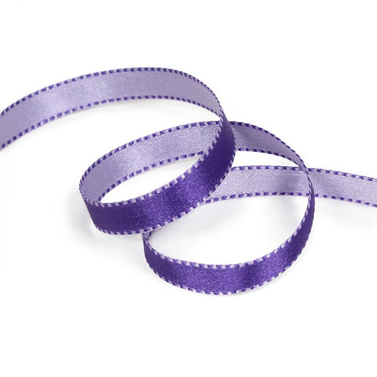 Purple two-tone satin ribbon