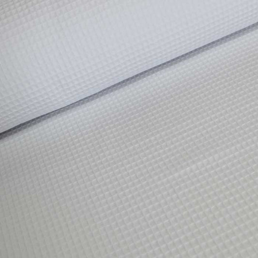 Nid d'abeille, Blanc, Coton
