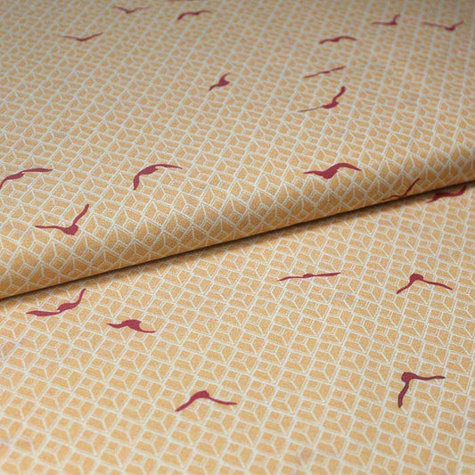Oiseau Bordeaux - ORGANIC cotton poplin